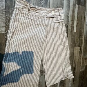 No Boundaries Beige and Brown Striped Pants